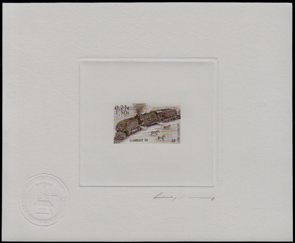 France 2001 Transport EAR Class 59 Beyer-Garratt Epreuve d'Artiste Sign�e, Signed Artist's Proof