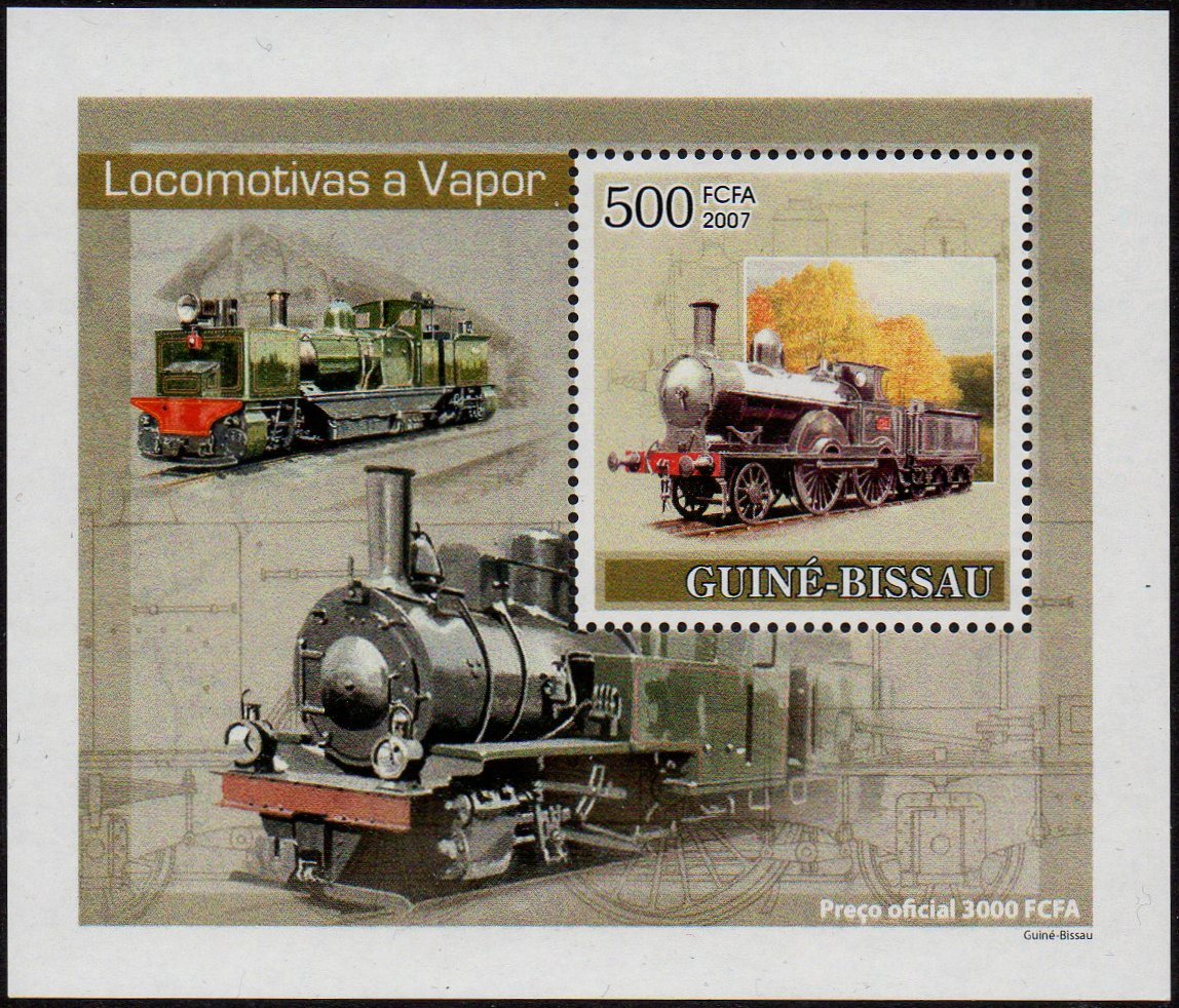 Guinea-Bissau Stamps 2007 : Darjeeling Himalayan Railway Class 'D' Garratt in sheetlet