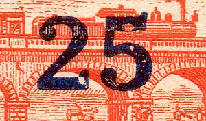 Guatemala Stamps 1922 Small Surcharge 25c/15P varieties