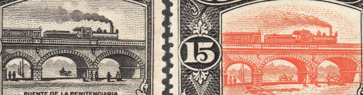 Guatemala Stamps Train-on-Bridge 15 Pesos - Original Source of Image