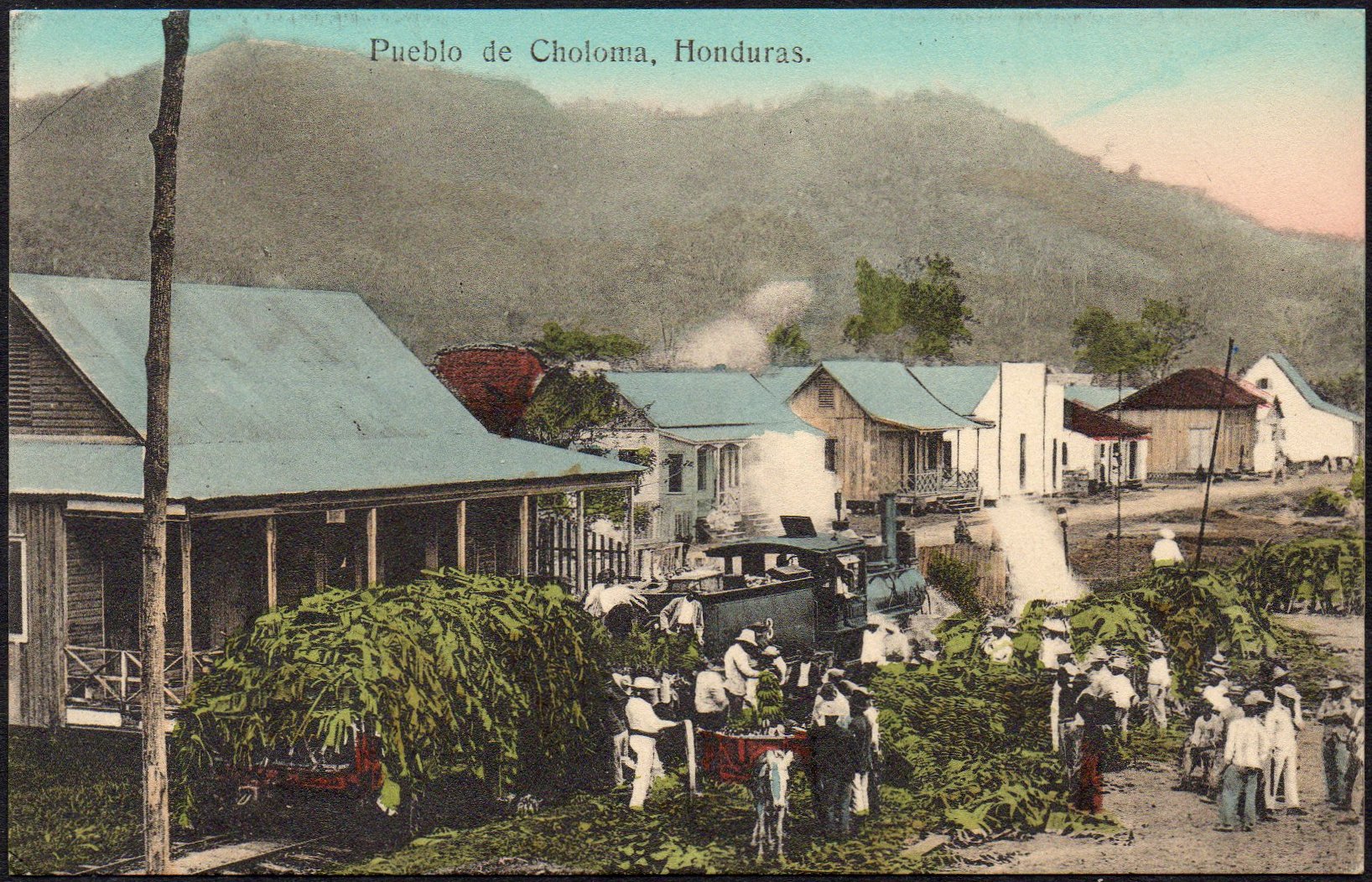 Train Stamps timbres-poste sellos postales  Honduras Republic 1898 Laid Paper