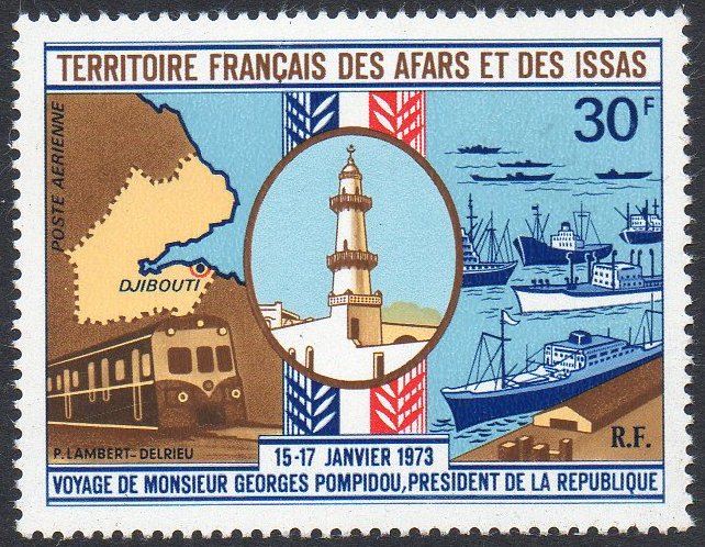 timbres-poste Stamps Afars & Issas 1973 30f Railcar