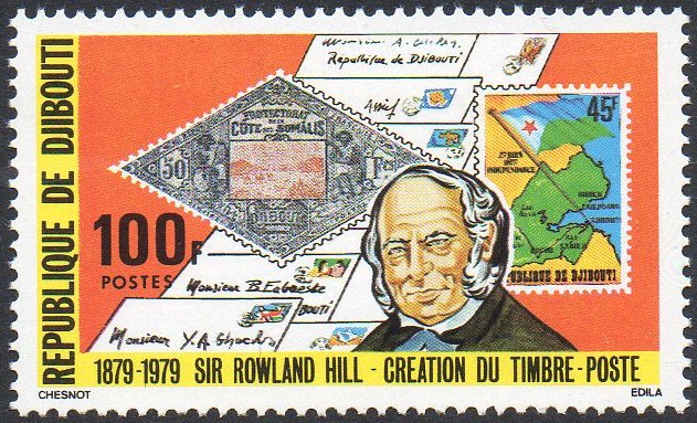 timbres-poste Djibouti 1979 Rowland Hill Centenary stamps