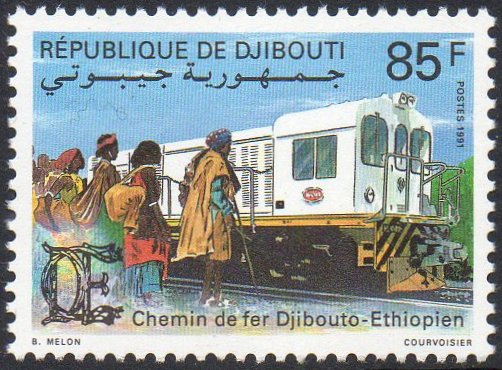 timbres-poste Djibouti Diesel Train on the Djibouti to Addis-Ababa Railway Briefmarken Eisenbahnen