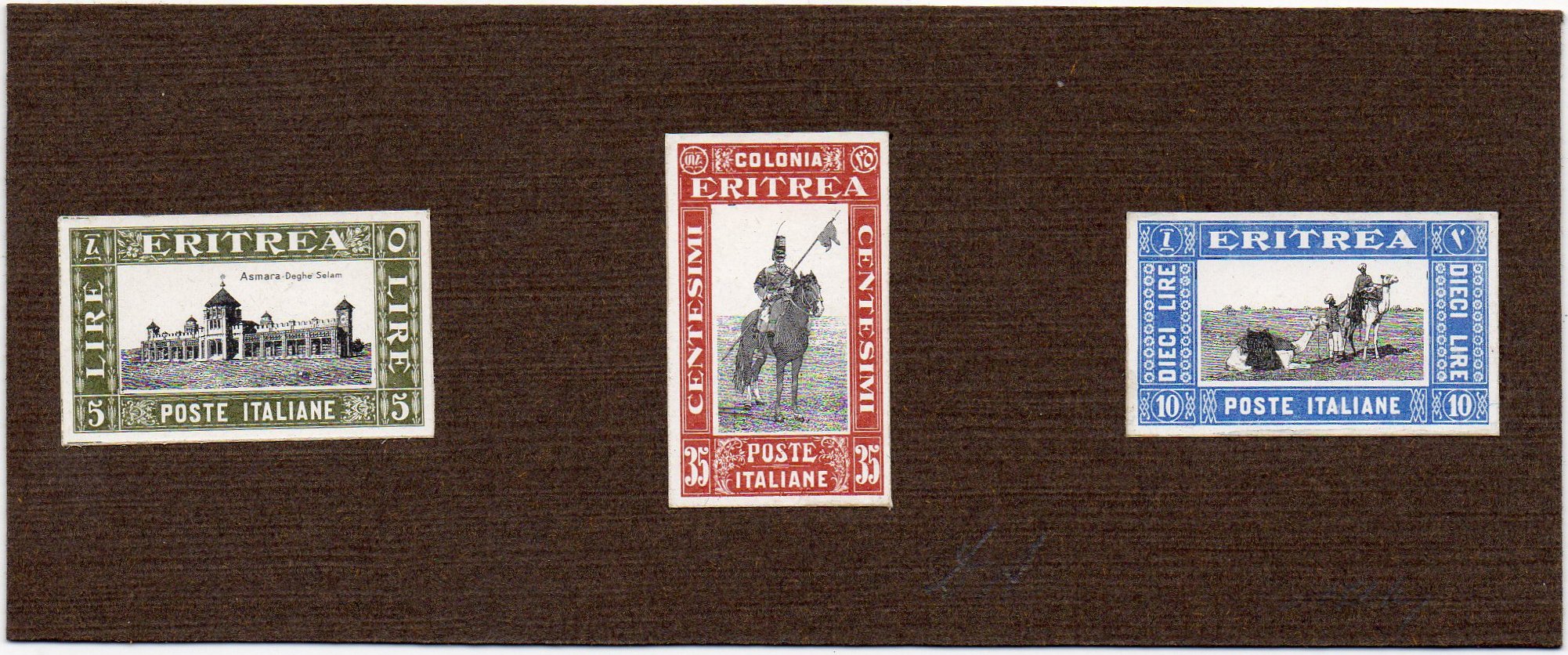 Stamps : Francobolli Eritrea 1930 : Imperforate Proofs