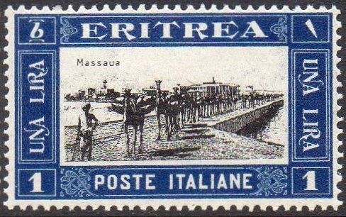 Stamps : Francobolli Eritrea 1930 : 1L Massawa Massaua