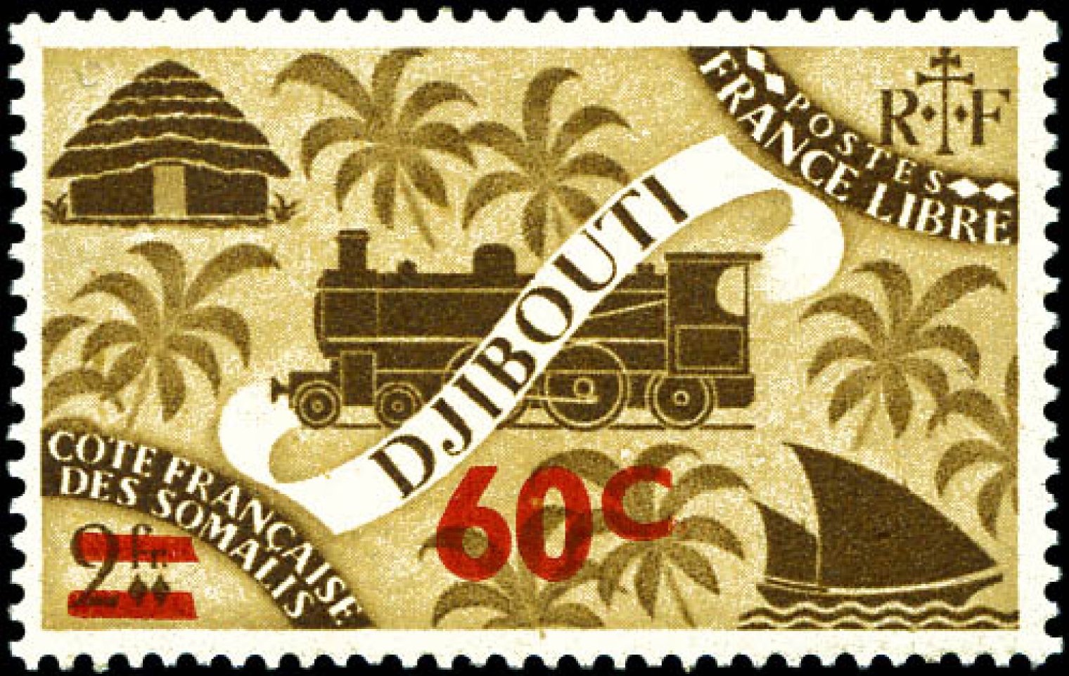 timbres-poste non emis C�te des Somalis war unissued stamps French Somali Coast Vichy France Libre briefmarken Weltkrieg