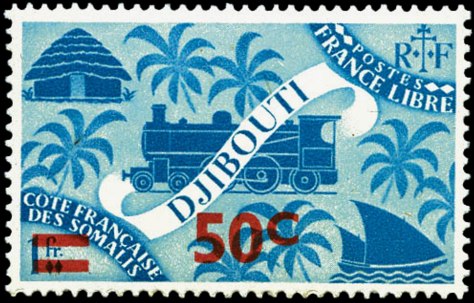 timbres-poste non emis C�te des Somalis war unissued stamps French Somali Coast Vichy France Libre briefmarken Weltkrieg