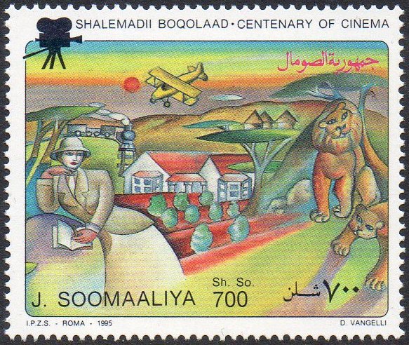 Train Stamps : Francobolli Somalia 1995 Cinema
