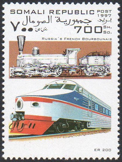 Train Stamps : Francobolli Somalia 1997 Locomotives