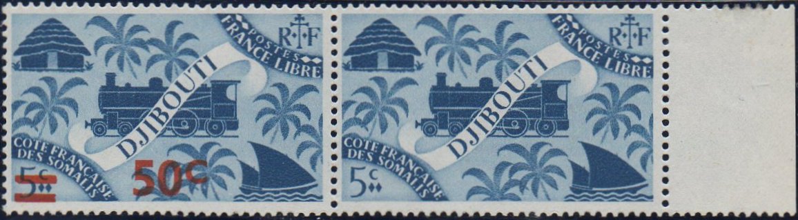 timbres-poste guerre C�te des Somalis war stamps French Somali Coast Vichy France Libre briefmarken Weltkrieg