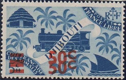 timbres-poste guerre C�te des Somalis war stamps French Somali Coast Vichy France Libre briefmarken Weltkrieg