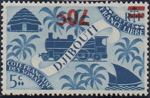 timbres-poste guerre C�te des Somalis war stamps French Somali Coast Vichy France Libre briefmarken Weltkrieg