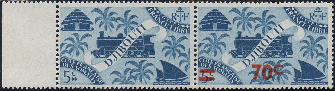 timbres-poste guerre C�te des Somalis war stamps French Somali Coast Vichy France Libre briefmarken Weltkrieg