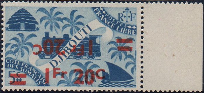 timbres-poste guerre C�te des Somalis war stamps French Somali Coast Vichy France Libre briefmarken Weltkrieg