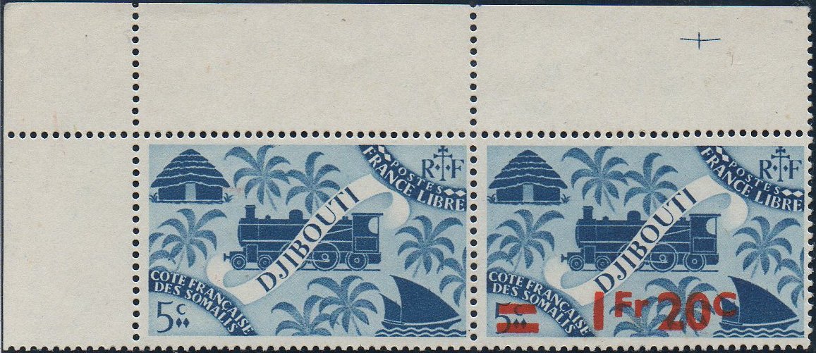 timbres-poste guerre C�te des Somalis war stamps French Somali Coast Vichy France Libre briefmarken Weltkrieg