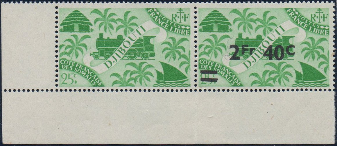 timbres-poste guerre C�te des Somalis war stamps French Somali Coast Vichy France Libre briefmarken Weltkrieg