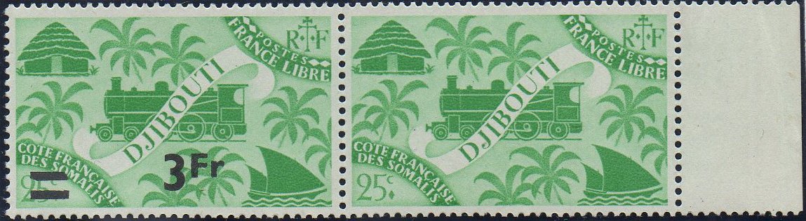 timbres-poste guerre C�te des Somalis war stamps French Somali Coast Vichy France Libre briefmarken Weltkrieg