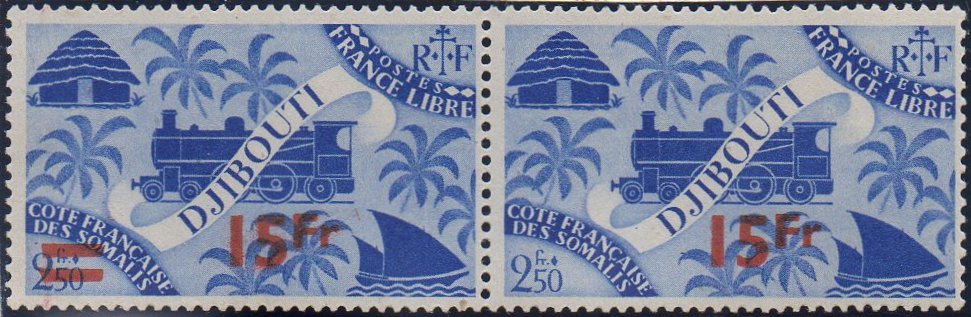 timbres-poste guerre C�te des Somalis war stamps French Somali Coast Vichy France Libre briefmarken Weltkrieg