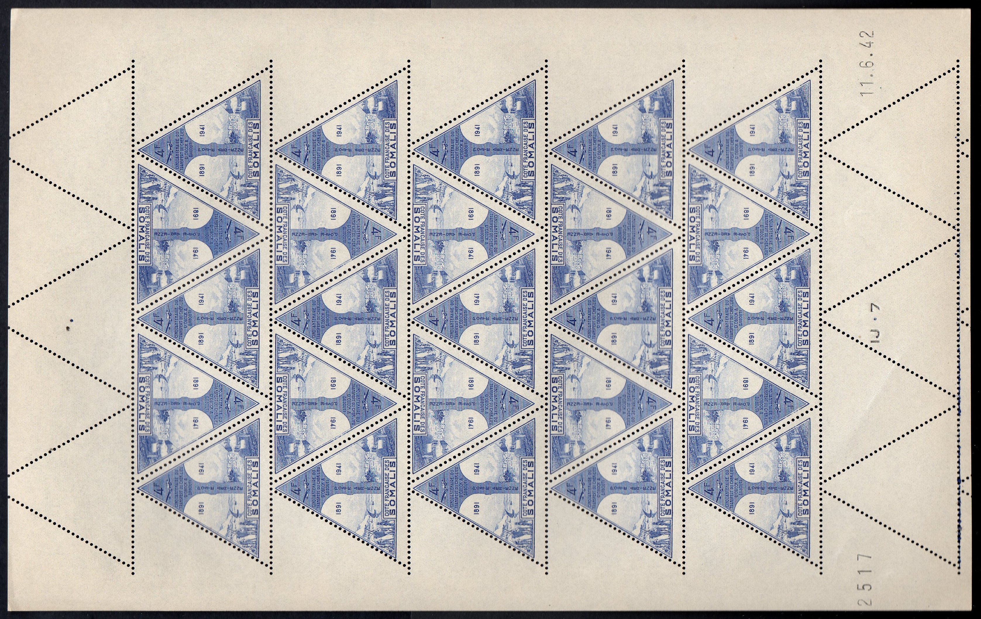 timbres-poste guerre C�te des Somalis war stamps French Somali Coast Vichy France Libre briefmarken Weltkrieg
