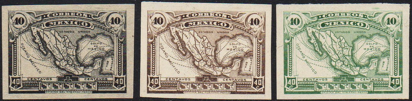 Mexico Sellos Pruebas 1915 40c