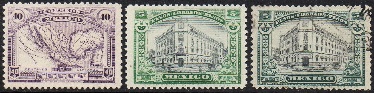 Mexico Stamps 1917 40c Map