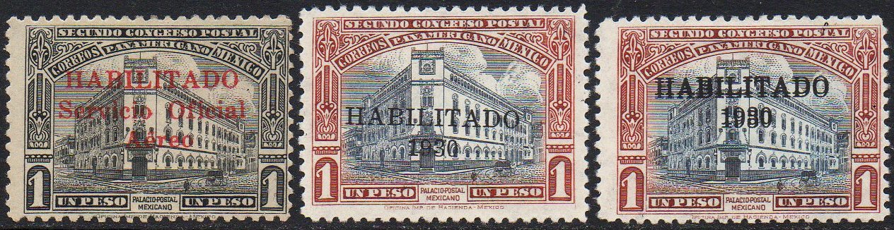 Mexico Stamps 1929/1930 UPU Congress Oficial
