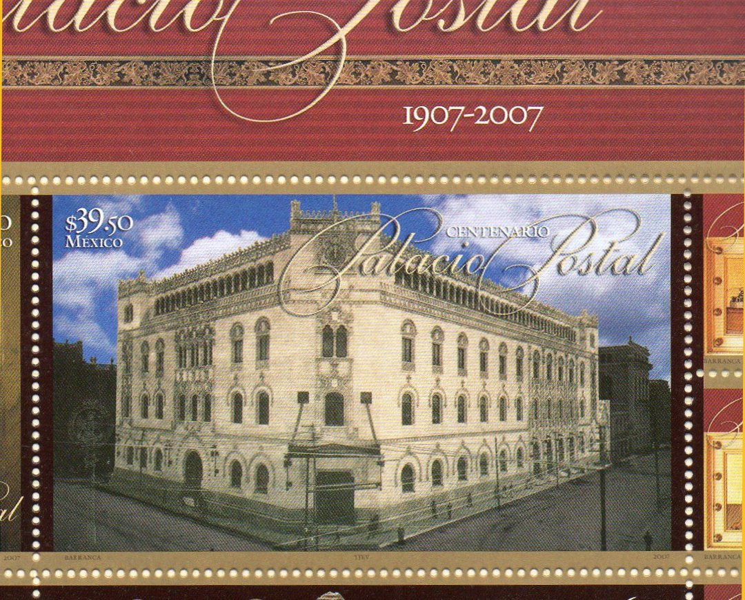 Mexico Stamps 2010 miniature souvenir sheet Post Office & Tram Tracks