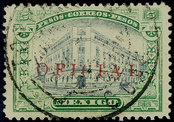 Mexico Stamps 1919 5 Pesos Correos Mexico Oficial