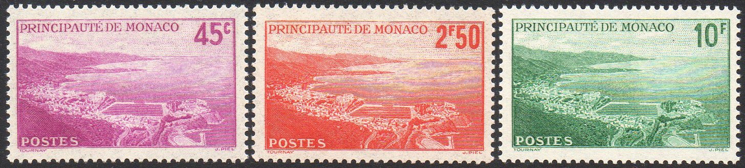 Timbres-Poste Rocher de Monaco Voies de Chemin de Fer