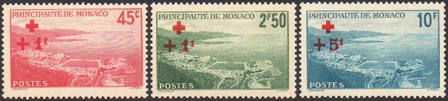 Stamps Rocher de Monaco Voies de Chemin de Fer