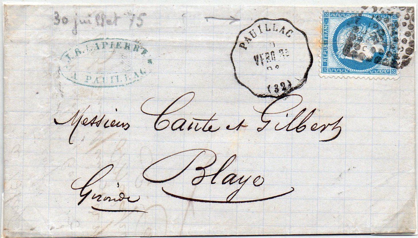 Pauillac Lozenge d'Ambulant + Courrier-Convoyeur-Station