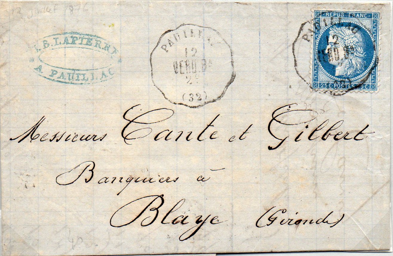Pauillac Obliteration Courrier-Convoyeur-Station