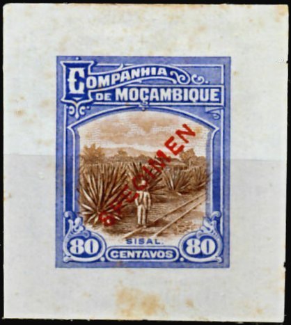 Stamps Mozambique Company Companhia de Mocambique SPECIMEN stamps Railway Sisal Train