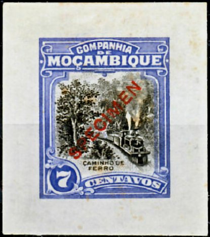 Stamps Mozambique Company Companhia de Mocambique SPECIMEN stamps Railway Sisal Train