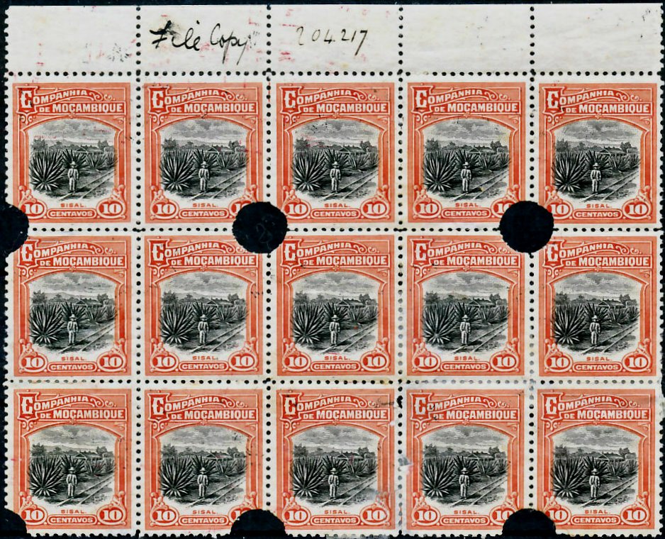 Stamps Mozambique Company Companhia de Mocambique SPECIMEN stamps Railway Sisal Train