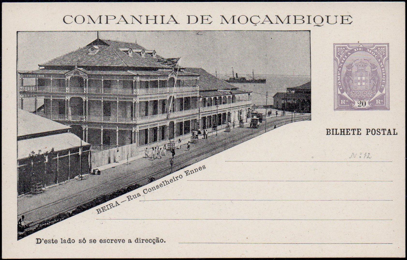 Stamps Mozambique Company Companhia de Mocambique Postal Stationery 1904 Tram Tracks Beira