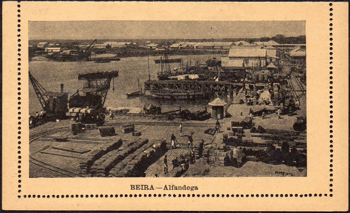 Stamps Mozambique Company Companhia de Mocambique Postal Stationery 1904 Beira Railway Station and Steam Locomotive
