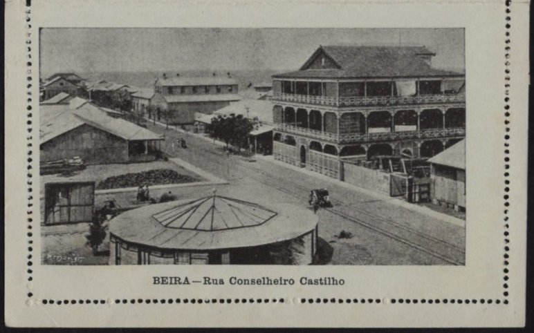 Stamps Mozambique Company Companhia de Mocambique Postal Stationery 1904 Beira Railway Station and Steam Locomotive