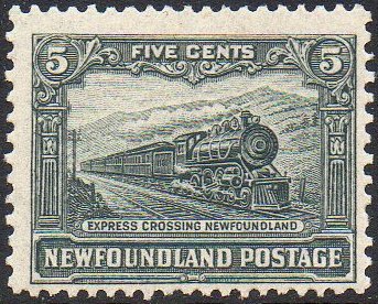 Newfoundland Stamps 5c Steam Express Train De La Rue printing