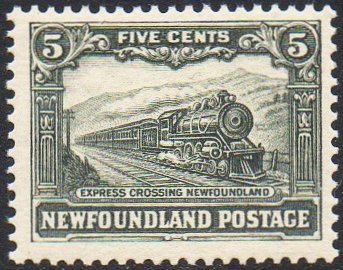 Newfoundland Stamps 5c Steam Express Train Perkins Bacon printing