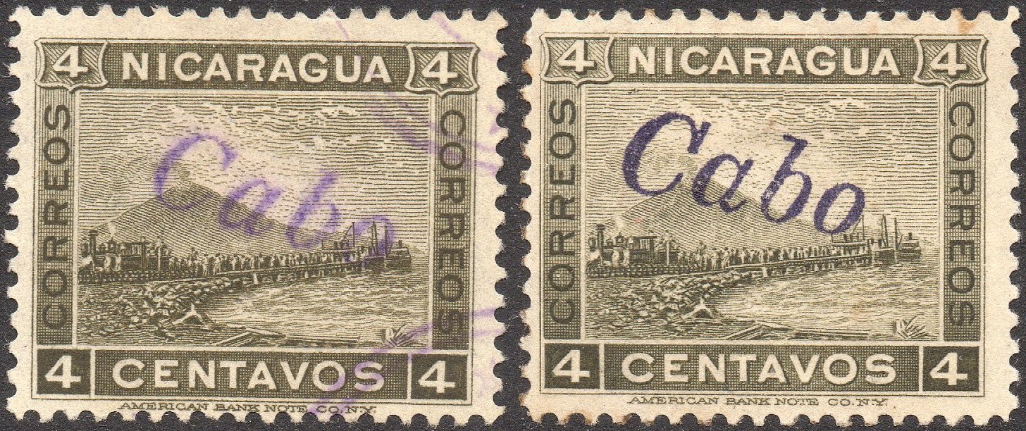 Sellos Postales Nicaragua Zelaya Cabo Postage Stamps Momotombo Zelaya  Volcano & Train