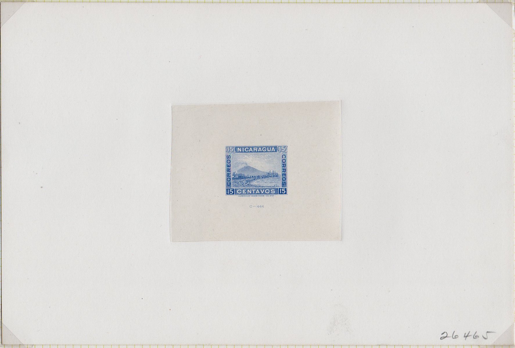 timbres-poste sellos postales stamps Nicaragua Momotombo Volcano & Train Sunken Die Proof