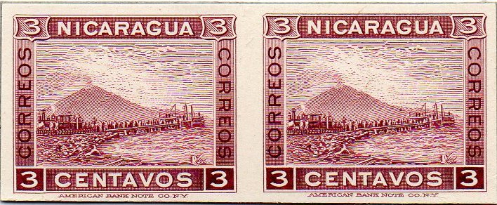timbres-poste sellos postales stamps Nicaragua Momotombo Volcano & Train Plate Proofs
