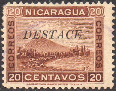 Sellos Fiscales Nicaragua Impuesto Destace Cattle Tax Revenue Stamps Momotombo Zelaya  Volcano & Train