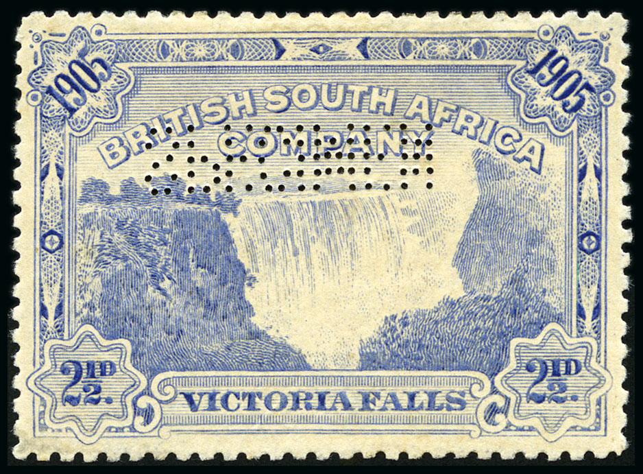 Stamps perforated SPECIMEN - Rhodesia 1905 Opening of Victoria Falls Bridge 2½d