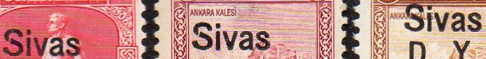 Turkey Stamps Briefmarken Turkei 1930 Eisenbahn Sivas Abart Railway Variety
