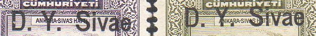 Turkey Stamps Briefmarken Turkei 1930 Eisenbahn Sivas Abart Railway Variety