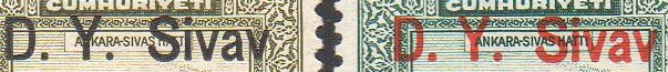 Turkey Stamps Briefmarken Turkei 1930 Eisenbahn Sivas Abart Railway Variety