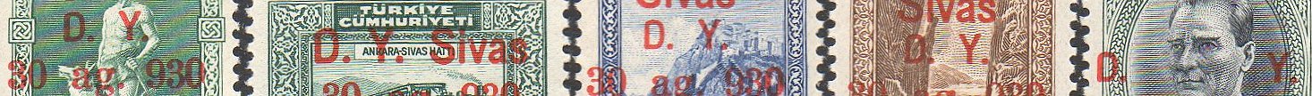 Turkey Stamps Briefmarken Turkei 1930 Eisenbahn Sivas Abart Railway Variety